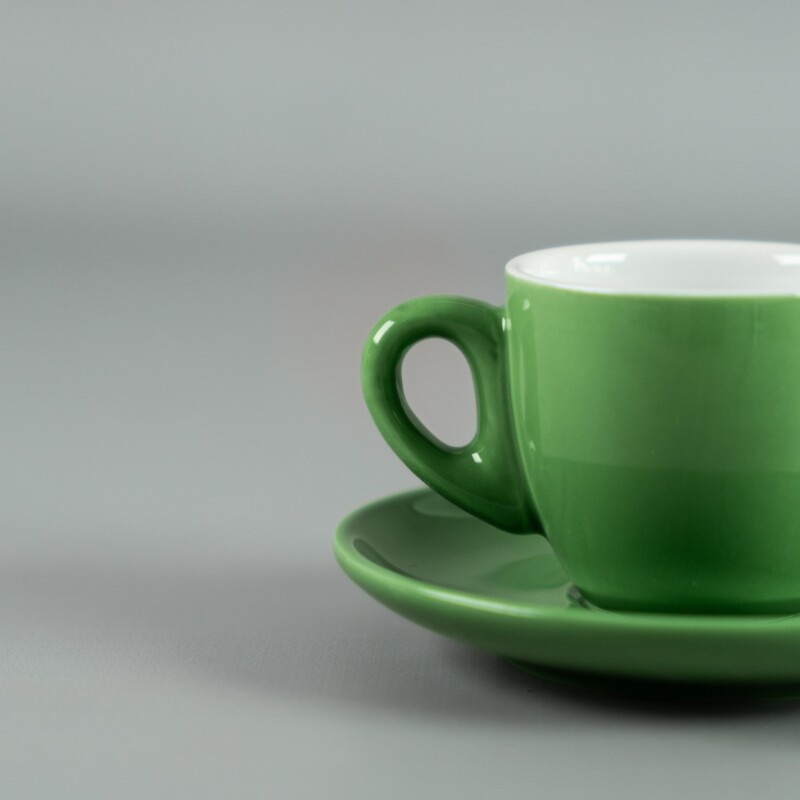 Taza de Café 90ml c/ Plato 11,5 cm Verde Choosing Taza de Café 90ml c/ Plato 11,5 cm Verde Choosing