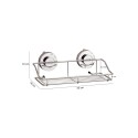 REPISA SOPORTE PARA BAÑO COCINA CON VENTOSA PLATEADO