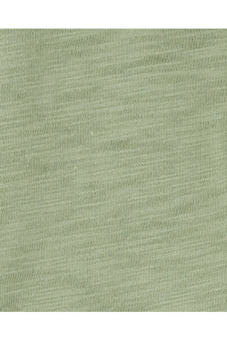 Set dos piezas de algodón, short y canguro verde Sin color