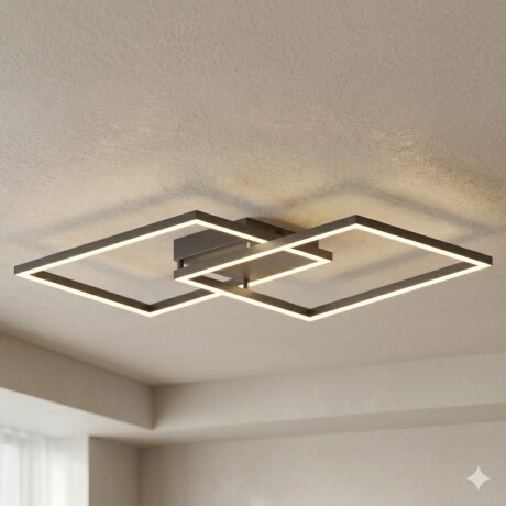 Plafon Spot Led doble marco dimerizable 30W Negro