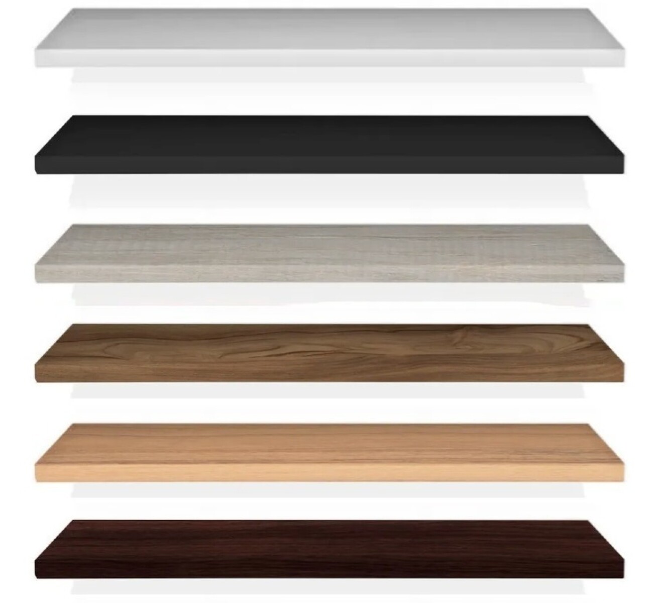 Estantes Flotantes Repisa Ménsula Invisible Melamina60x20x18 - Negro 