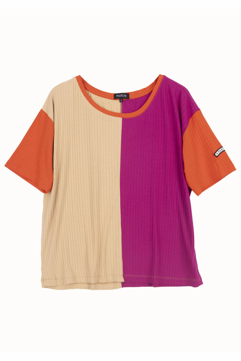 Remera Lulú Magenta/Beige