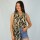 Camisa Sin Manga Animal Print -Flower Black
