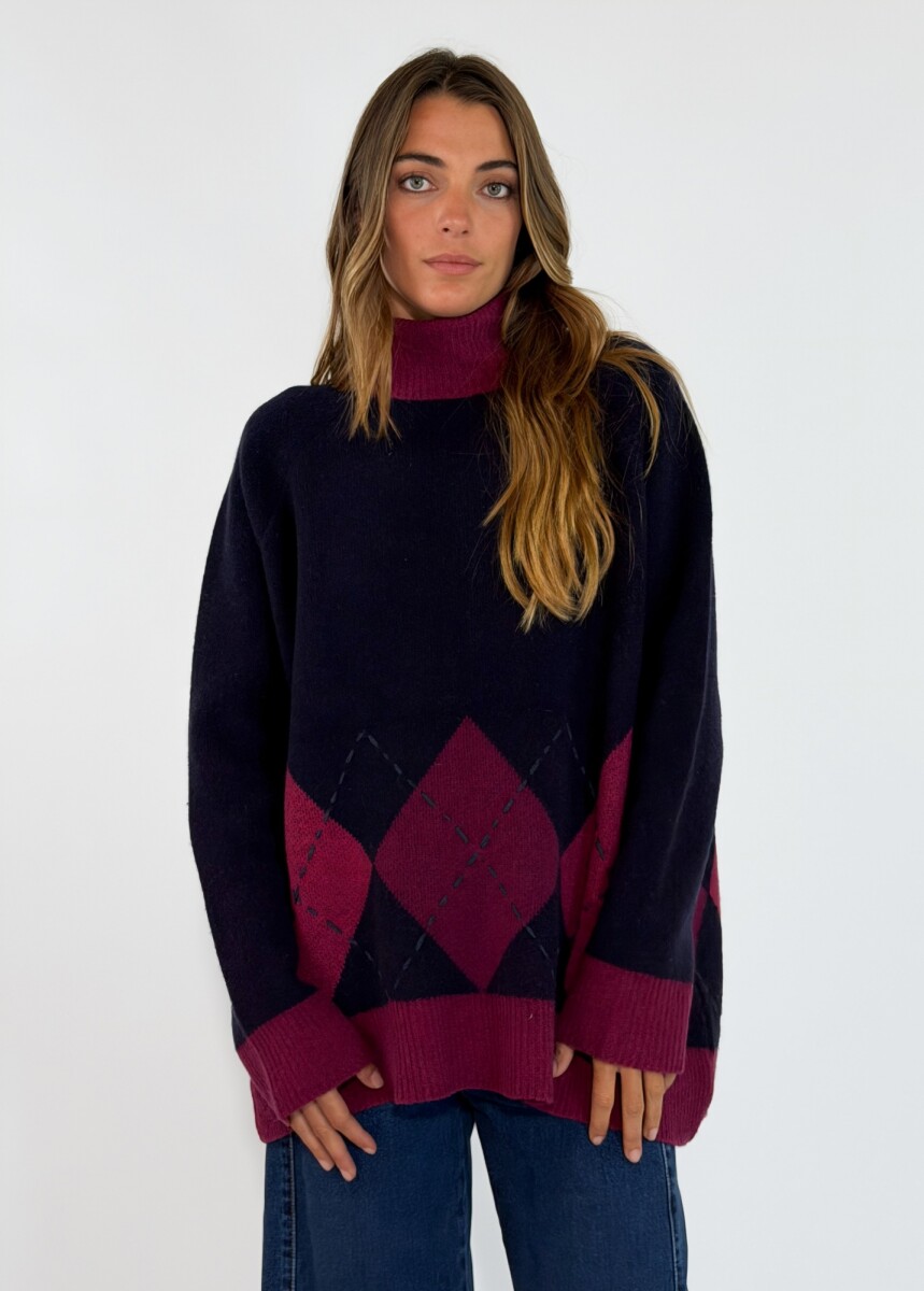 SWEATER RUMBO - AZUL 