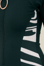 LONG SLEEVE ONE PIECE Black Rib