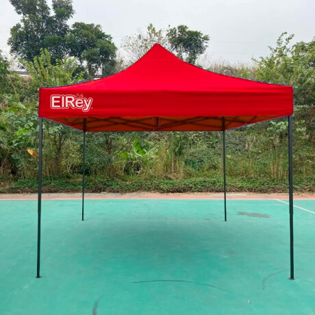 Gazebo 3x3mt Toldo Carpa Uv30 Impermeable Resistente Rojo