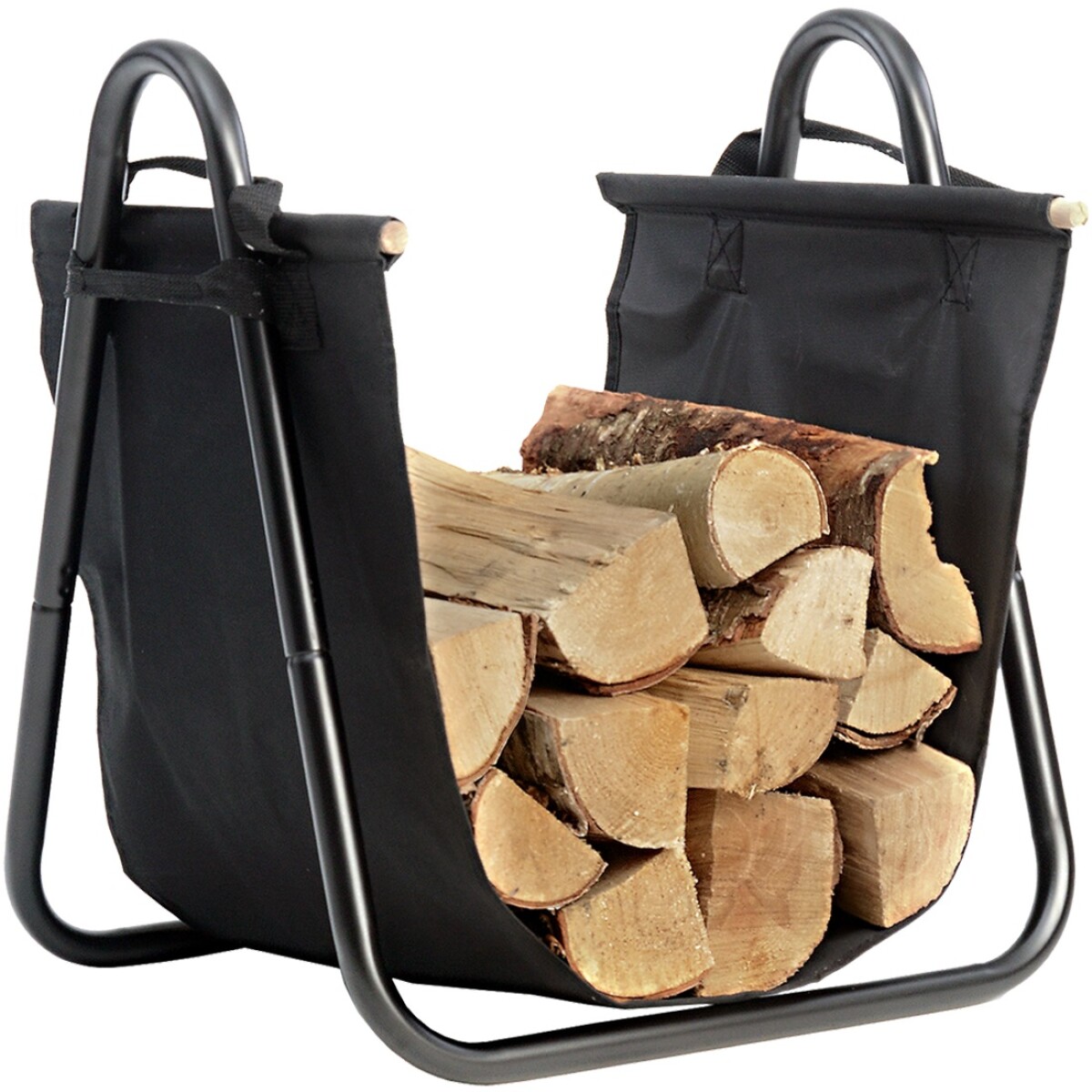 PORTA LEÑA CON LONA TRANSPORTABLE 