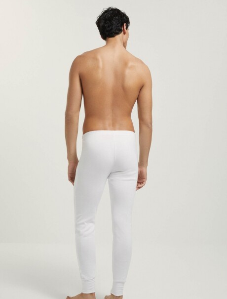 CALZONCILLOS LARGOS BÁSICOS ACANALADOS BLANCO