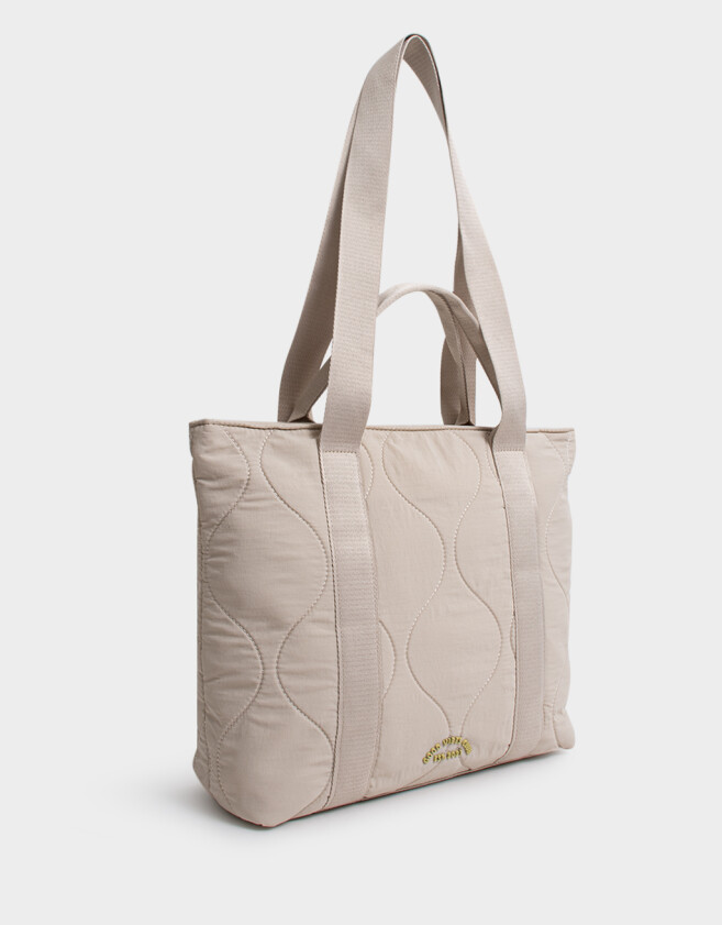 Shopper Puffy Cartera Shopper Acolchada - Marron Beige