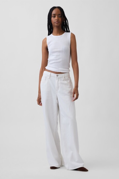 Musculosa Pointelle Mujer Fresh White
