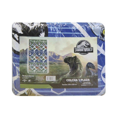 Colcha Infantil Jurassic World 1 Plaza 100% Microfibra U