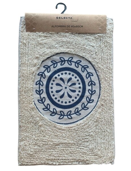 ALFOMBRA 40x60CM LAUREL AZUL Y NATURAL ALFOMBRA 40x60CM LAUREL AZUL Y NATURAL