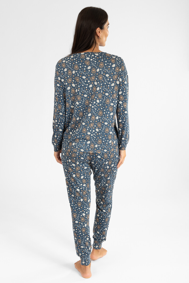 Pijama peach lucky Azul