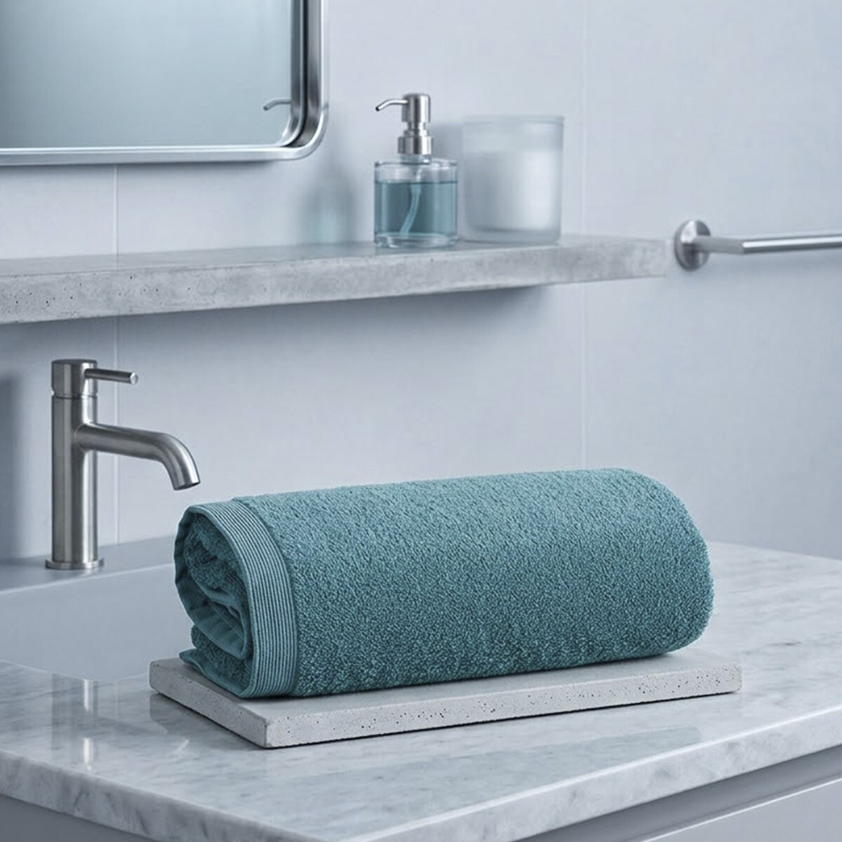 Toalla Baño Dallas Döhler 65 cm x 130 cm 100% Algodón - PETROLEO 
