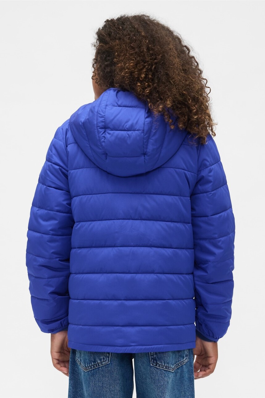 Campera Puffer Logo Gap Niño Royal Gem