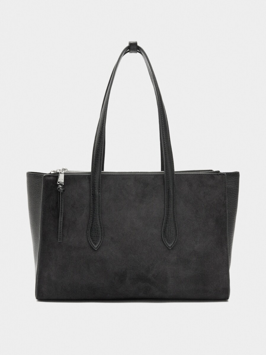 Bolso Para Portátil 15" Con Piel - negro 
