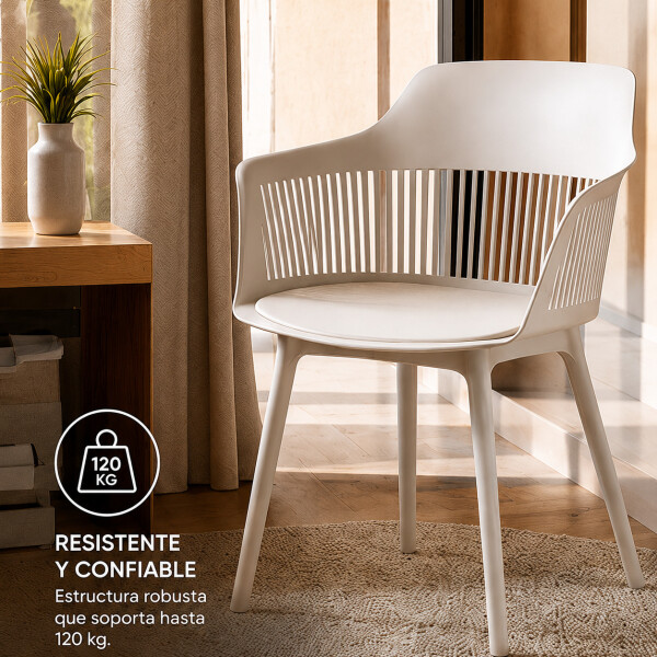 Silla Comedor ComboHome Cocina Aurora Marcela Nórdica 83Cm ® Beige 1