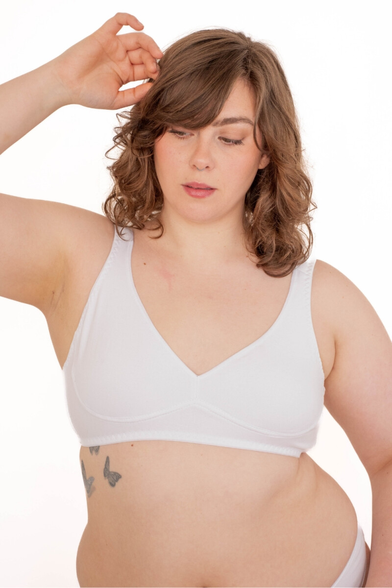 Soutien con breteles acolchados Rosa - Blanco 
