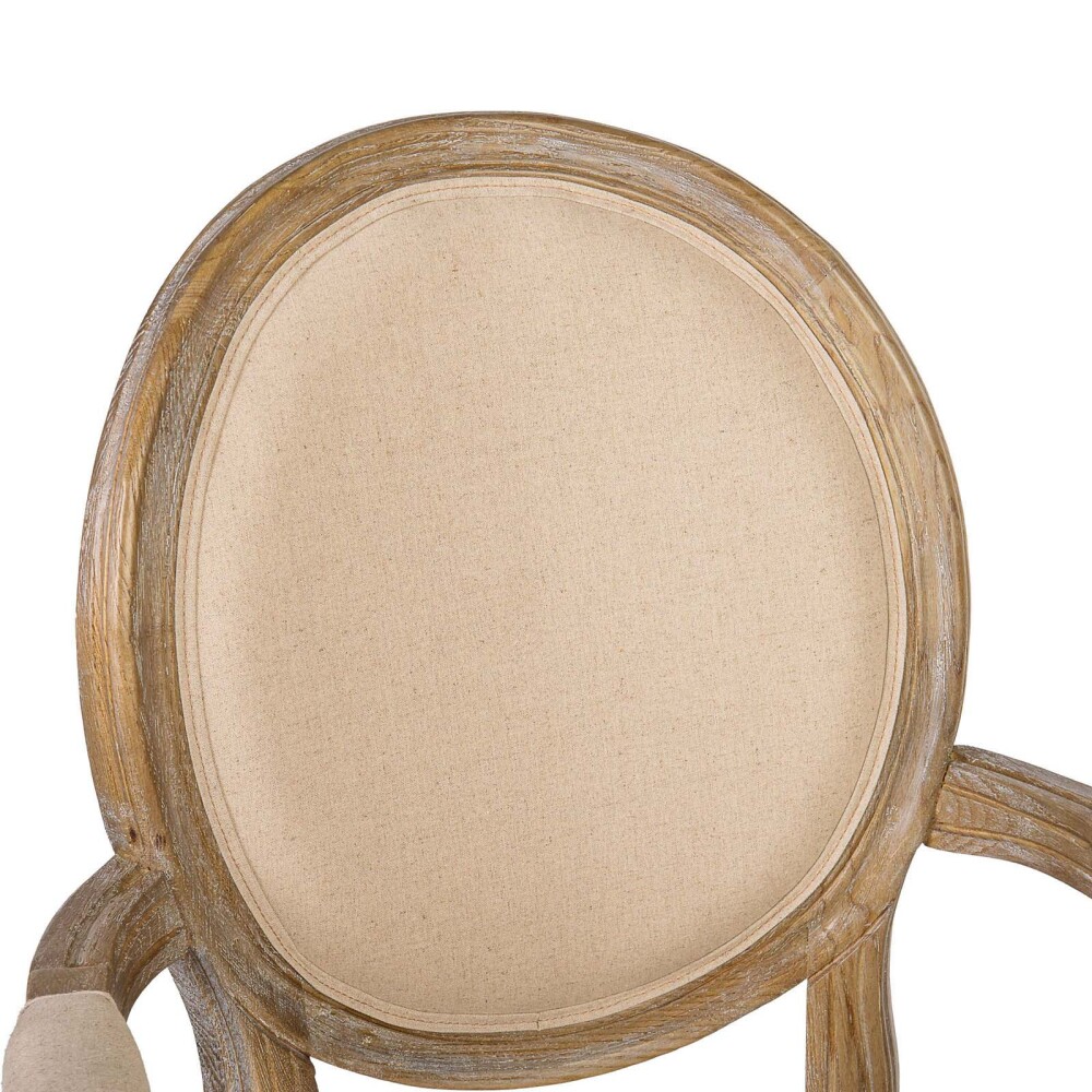 BUTACA MADERA-Y-TELA NATURAL-BEIGE ESTILO LUIS XV