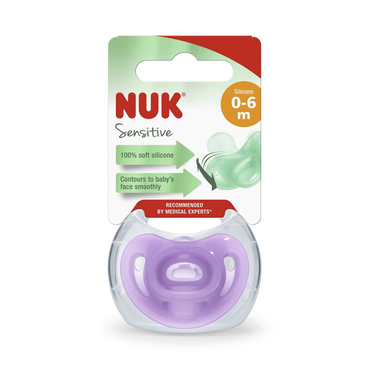 Chupete Nuk sensitive 0-6m violeta 