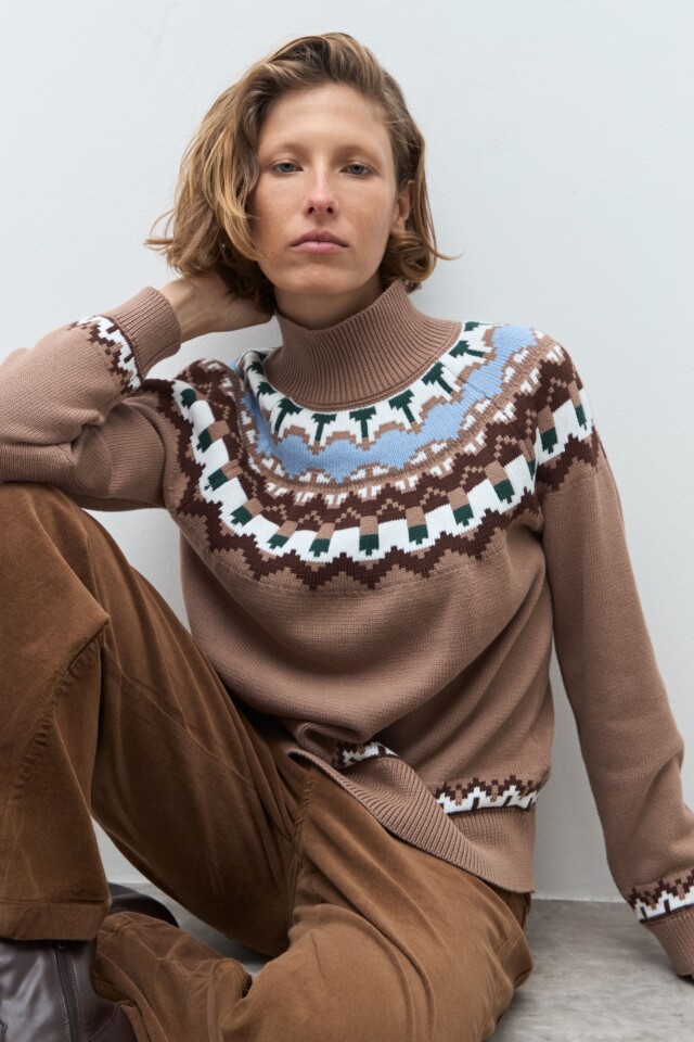 Polera bariloche tostado melange