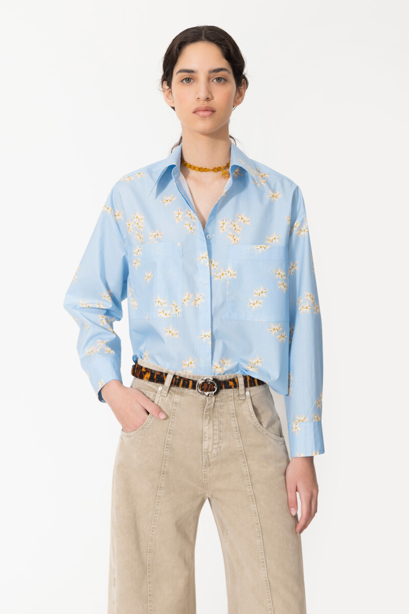 CAMISA GARDEN Celeste