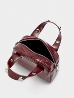 Bolso Tote Con Esferas burdeos