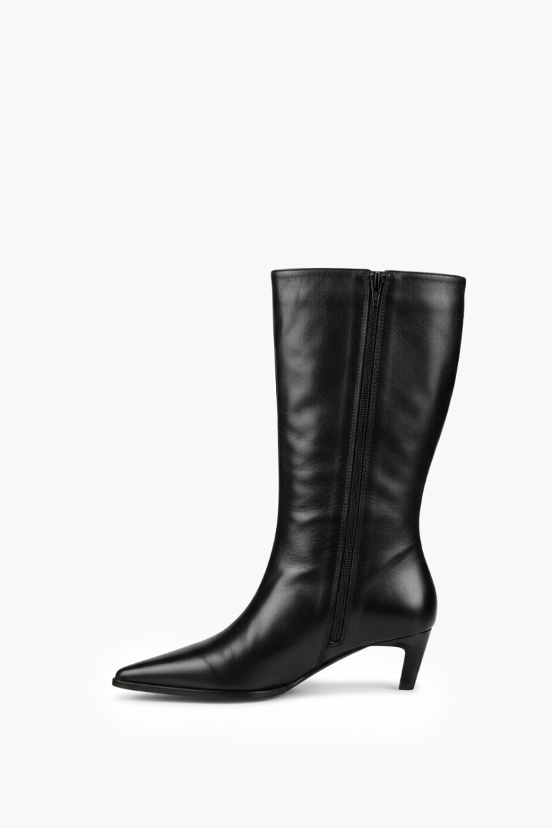 Bota de cuero Maia negro