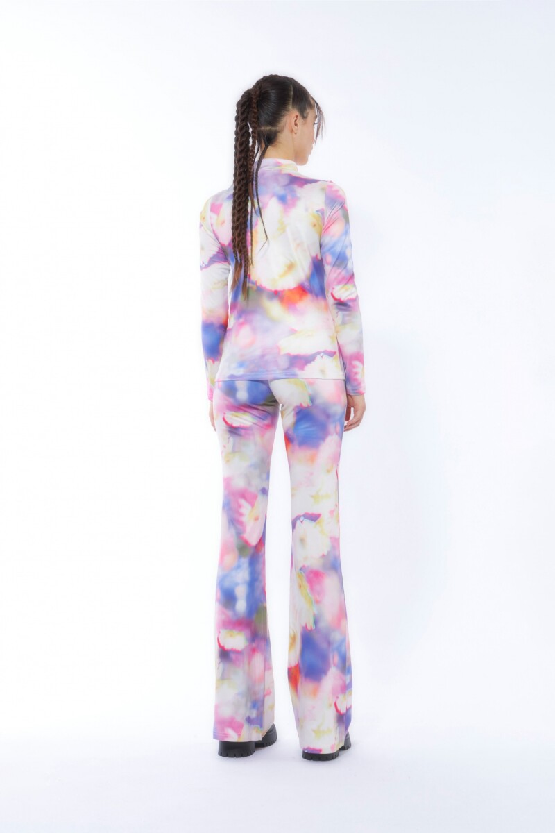 Pantalón floral multicolor