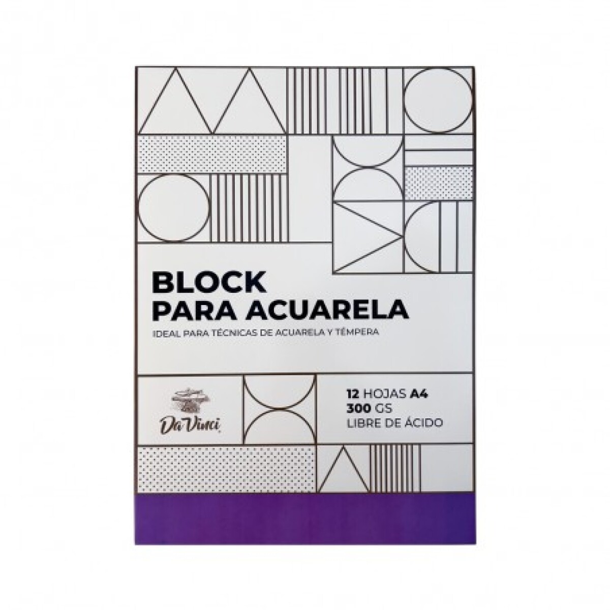 Block Da Vinci para Acuarela A4 300 grs 12 Hojas 