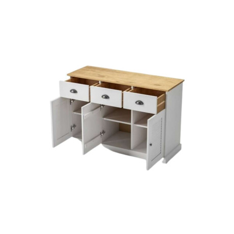 Aparador 3 Puertas 3 Cajones Li­nea Valenciana Blanco