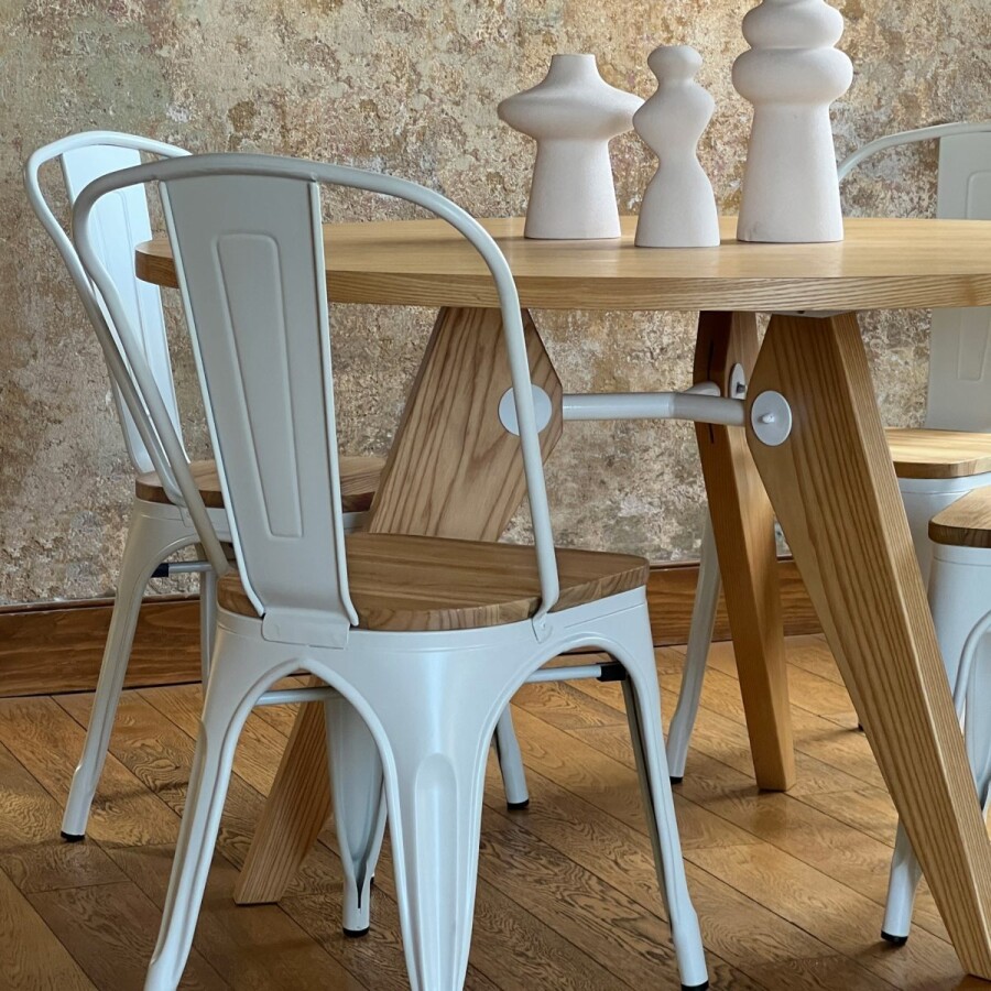 Mesa de comedor Gueridon 120 cm Blanco
