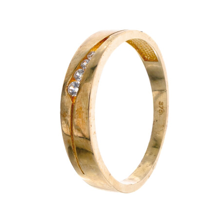 Anillo de oro 18 ktes con circonias. Anillo de oro 18 ktes con circonias.