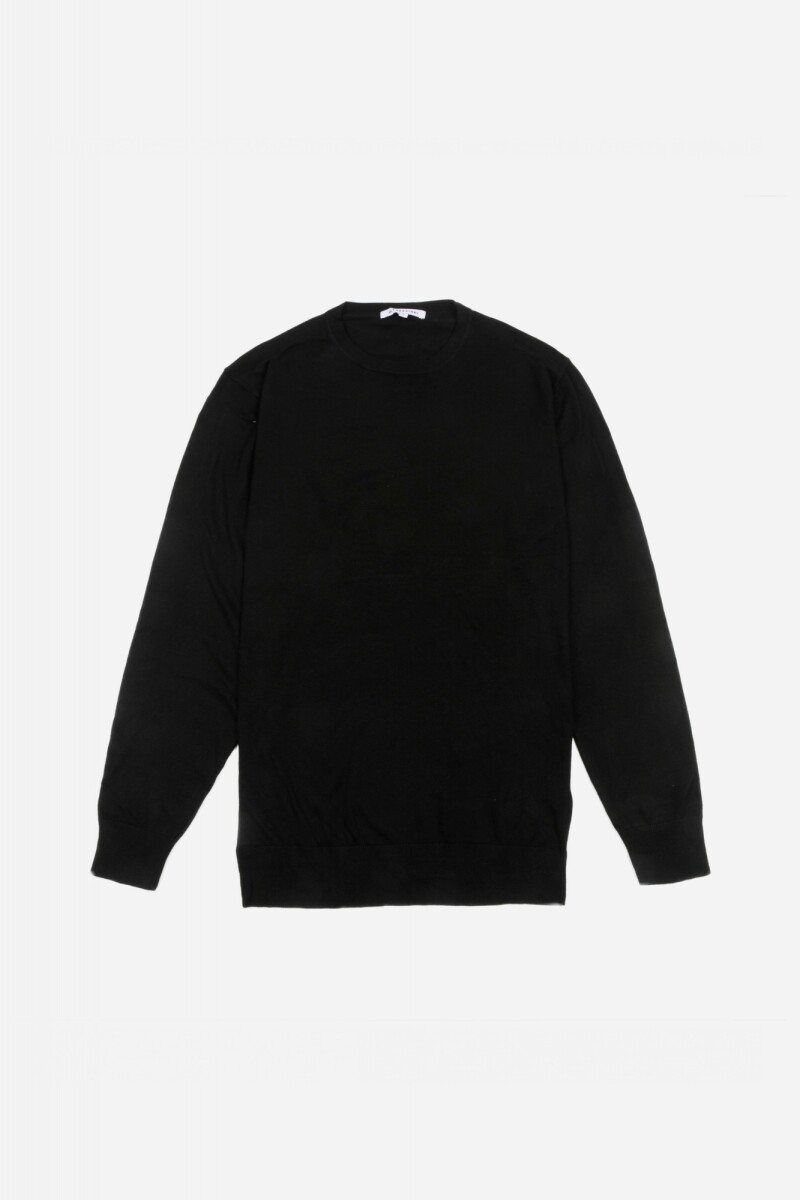 Sweater escote a la base - UNISEX - NEGRO 