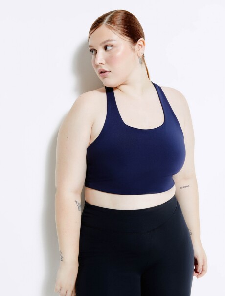 TOP DEPORTIVO HERO CON FIBRA LYCRA® AZUL