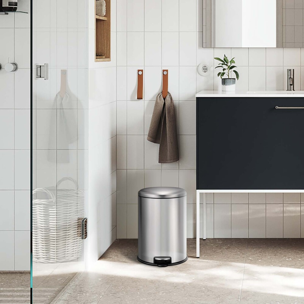 PAPELERA ACERO-INOXIDABLE GRIS EK9118MT