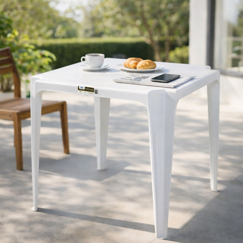 Set x3 Mesa cuadrada 70 x 70 cm Bela Vista BLANCO