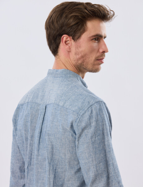 CAMISA LINO CUELLO MAO Denim