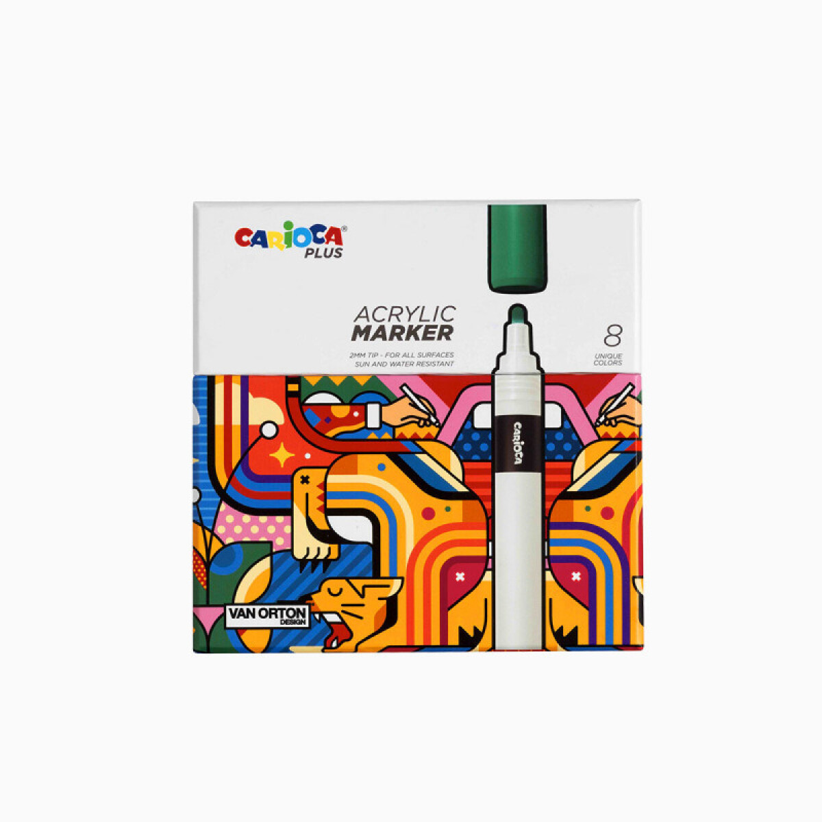 Marcadores Acrilicos CARIOCA Plus x 8 colores 