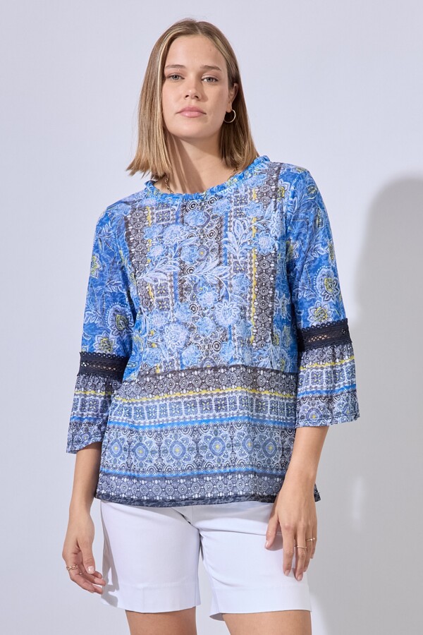 Blusa Print MULTI/AZUL