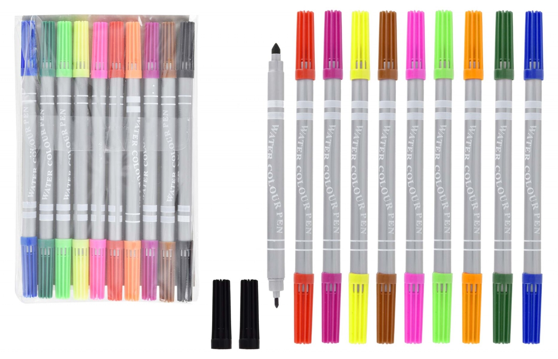 MARCADORES X10PCS DOBLE PUNTA 