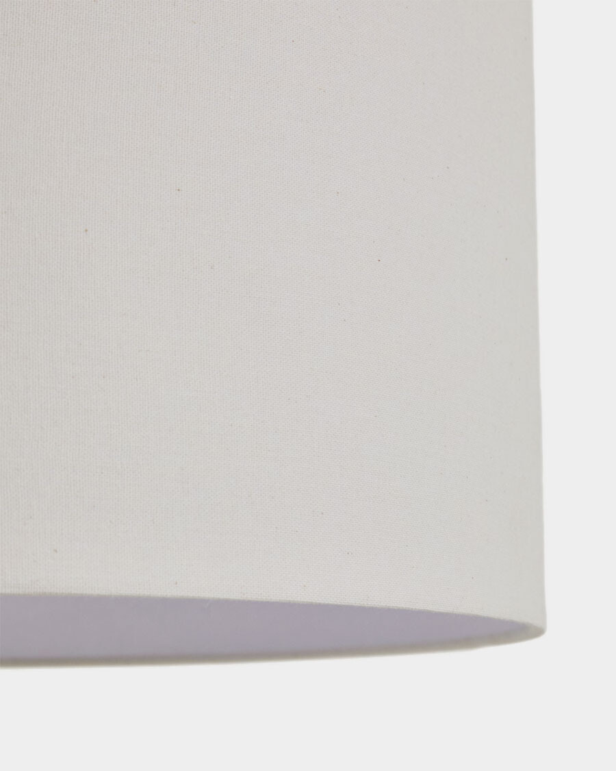 Pantalla para lámpara de techo Niani en algodón color marfil Ø45 cm