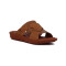 Country Sandalia Dama Tira Ancha Taco Corrido Nuez-ambar
