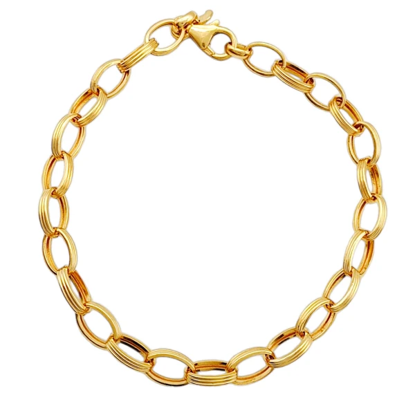 Pulsera Eslabones-Oro bajo-Sin Piedra-PU8002 sinpiedra