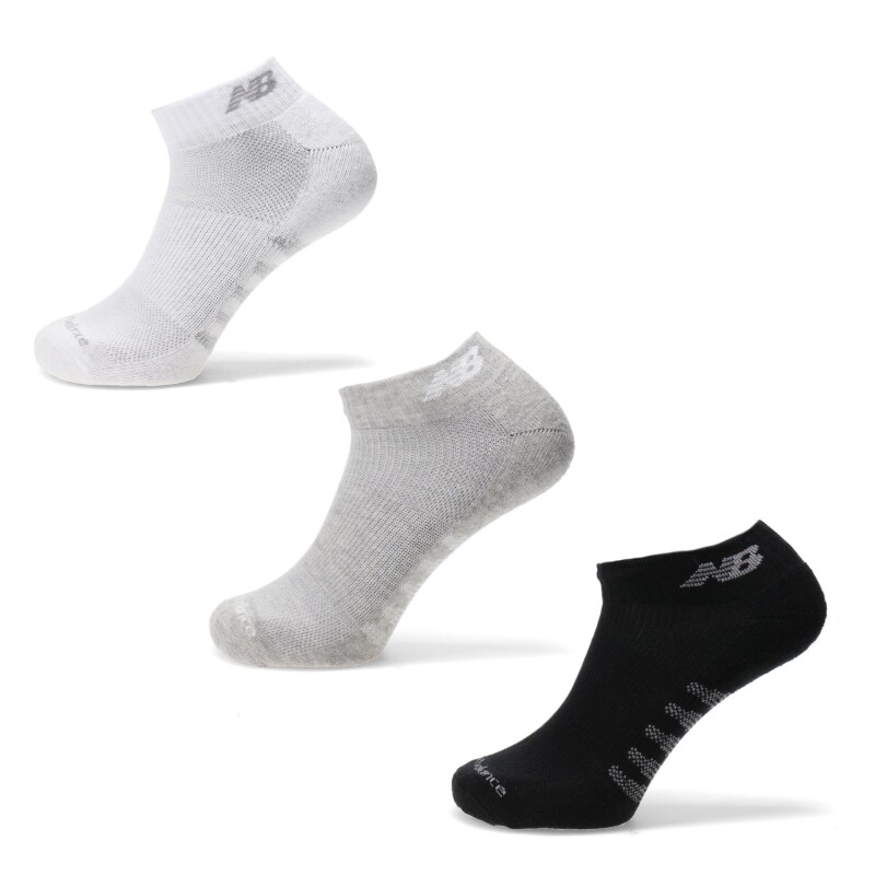 Medias Unisex New Balance Medias X3 Quarter Blanco - Gris - Negro