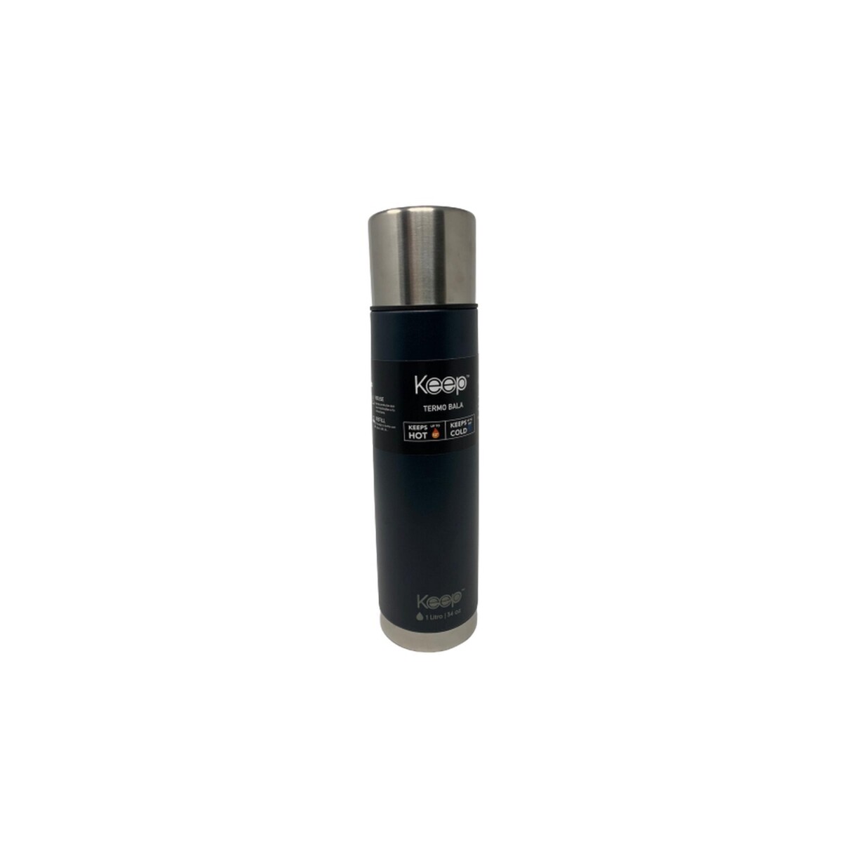 Termo Bala Keep Rubber 500ml De Acero Inoxidable Para Bebidas Frías Y Calientes - Surtido 