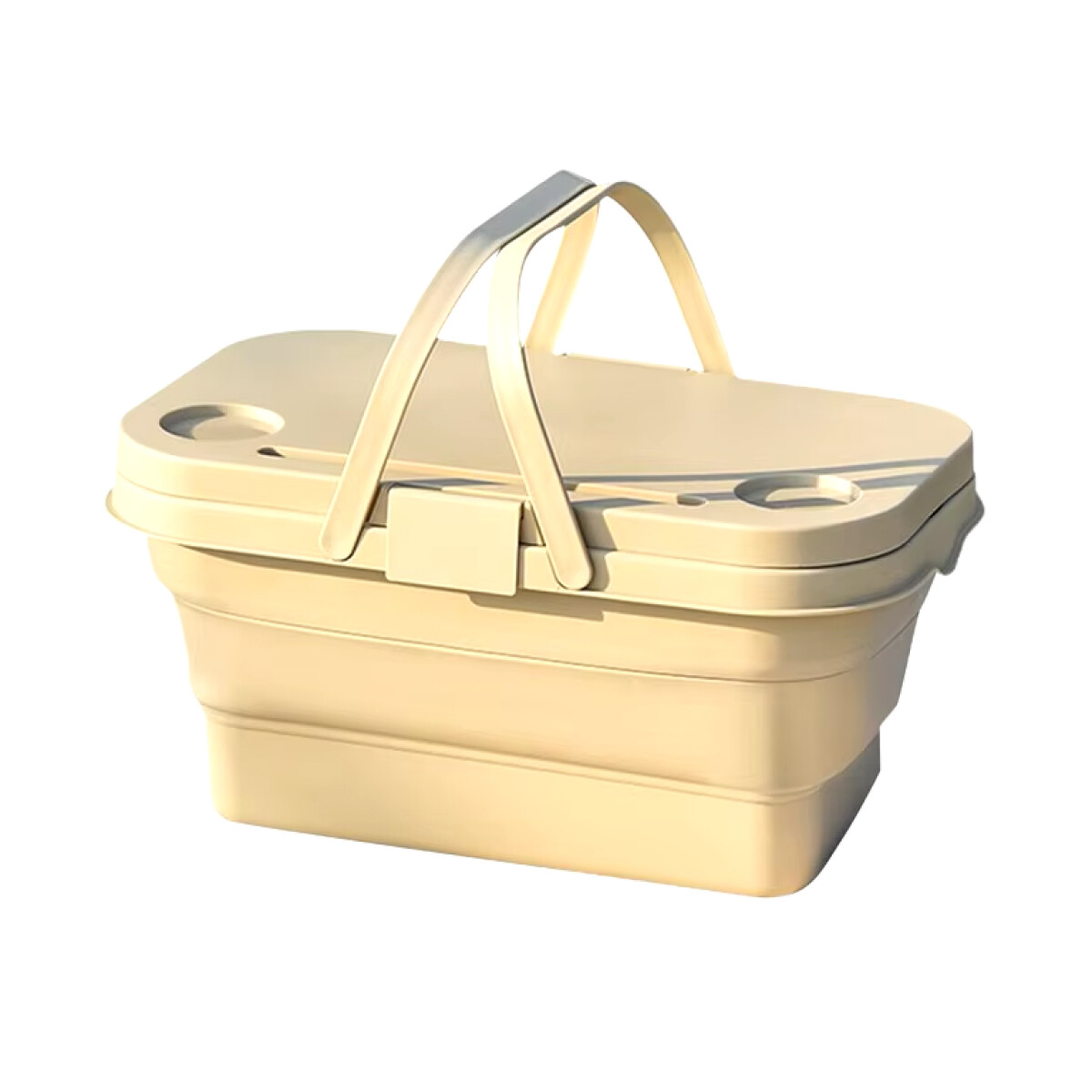 Cesta Canasta Plegable Para Picnic - Beige 