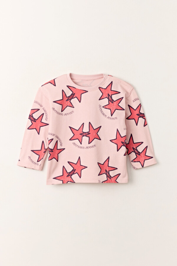 Remera estampa Rosa Pastel