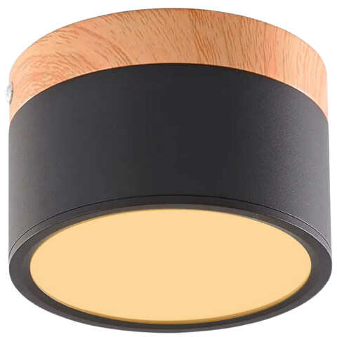 Plafón LED Techo 11cm Madera Nordico Moderno Luz Calida 10W Variante Gris Calida