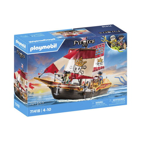 Barco Pirata Playmobil 101 Piezas con Figuras U